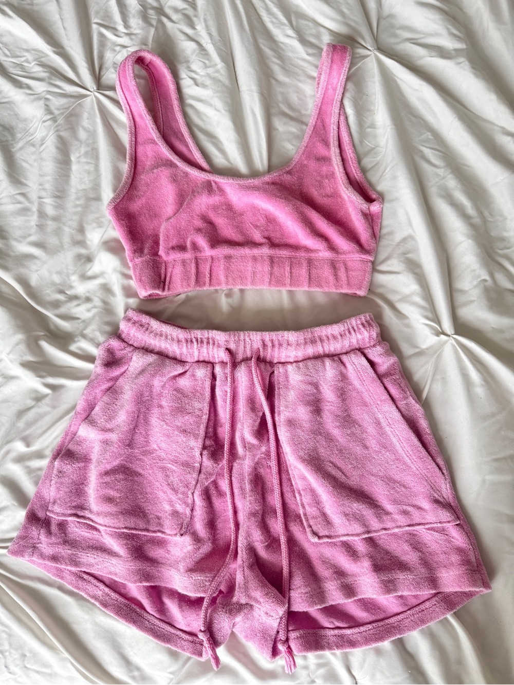 Zara Pink Terry Shorts — Women